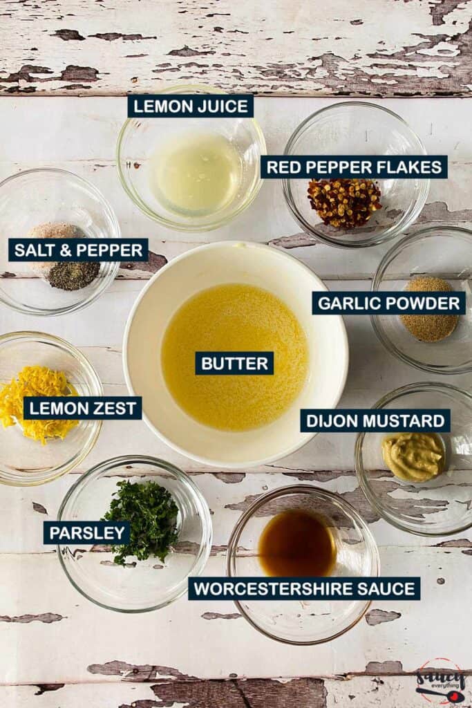 cowboy butter ingredients with labels