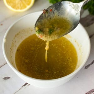 cowboy butter sauce dripping from spoon