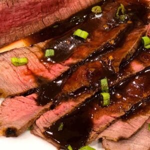 london broil marinade sauce on beef