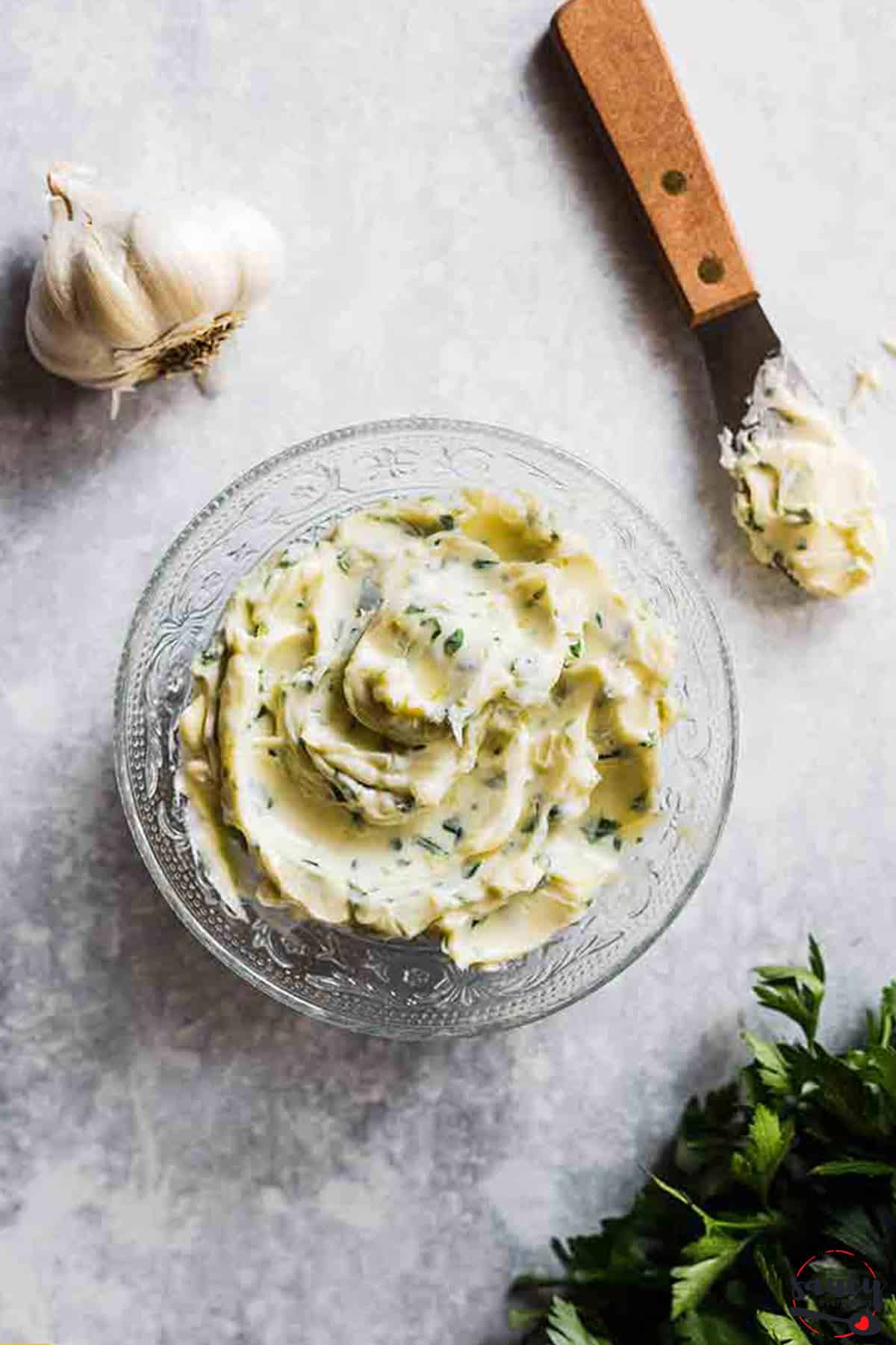garlic butter mixed in a bowl