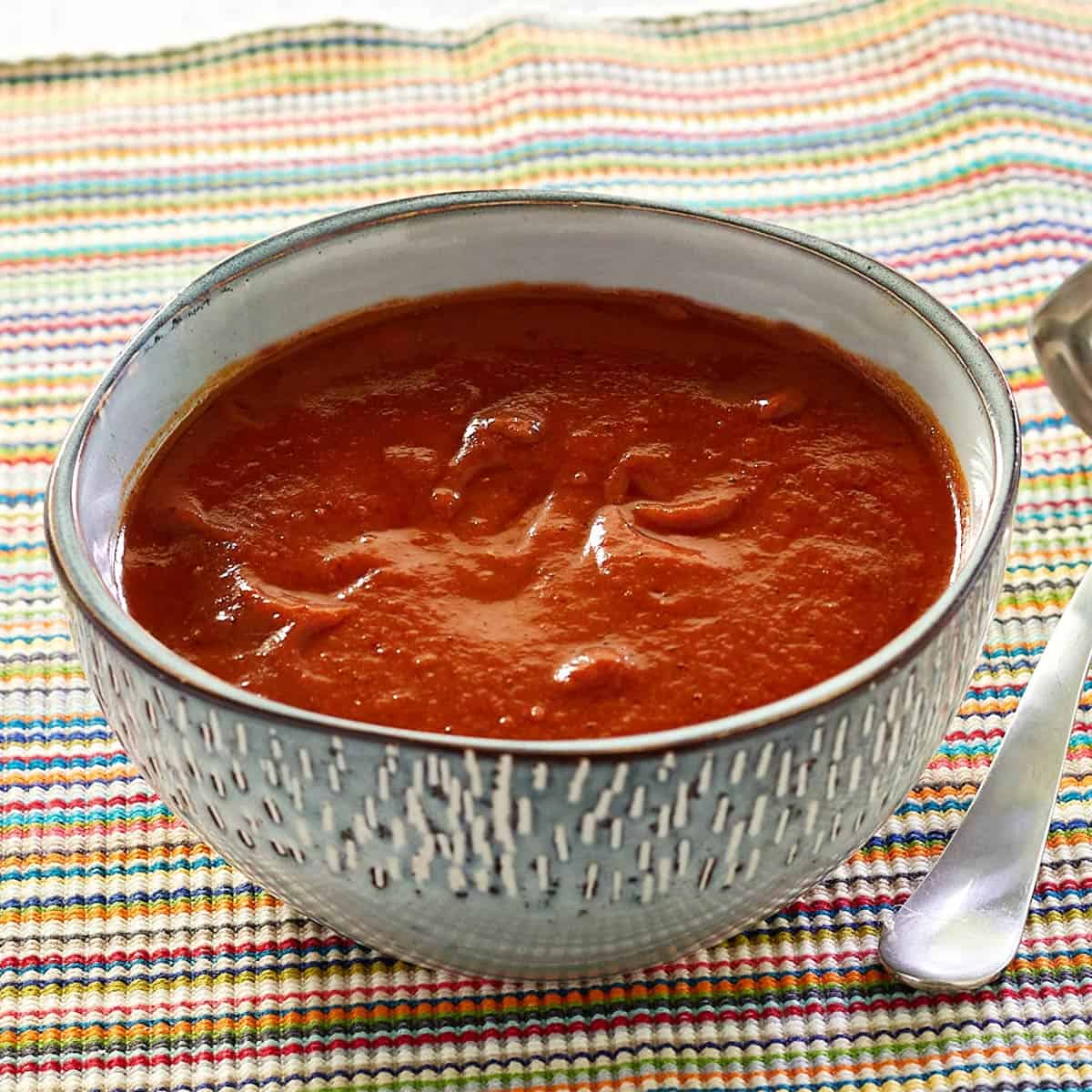 red enchilada sauce in a bowl