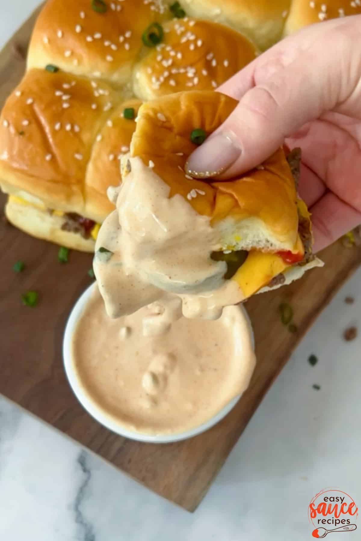 burger with burger sauce