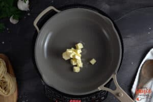 melting butter in a skillet