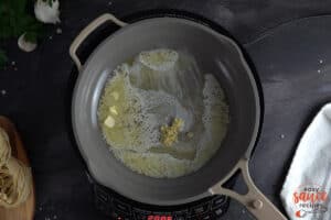 garlic and butter in a skillet