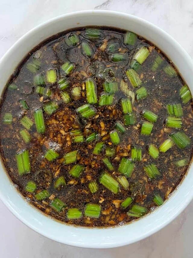 bulgogi sauce in a white bowl